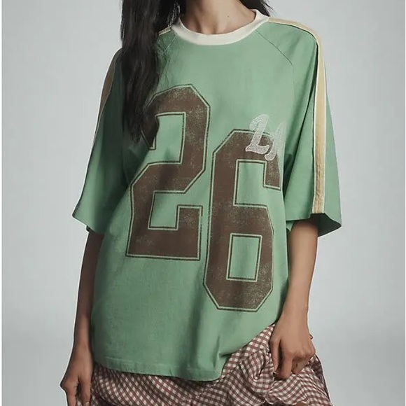 Anthropologie Tops - NWT By Anthropologie Oversized Sporty Tee Size Medium